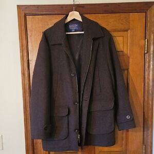 Pendleton Wool Men's Dark Brown Military Jacket Sx L